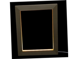 Porta Retratos Madeira Natural Iluminação Led 170x130mm Quente Usb Criativo 3d Decoração Mesa Luz Casa GOKOCO