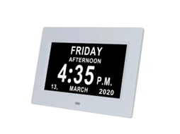 Relógio Digital Com Alarme E Calendário - Com Tela Grande De 7, Alarme Am/pm, 5 Horas, Relógios Para Demência - Branco SUNNY SPACES