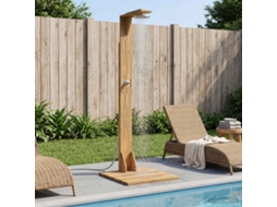 Vidaxl Chuveiro Externo 219 Cm Madeira Acácia Maciça E Aço Inoxidável