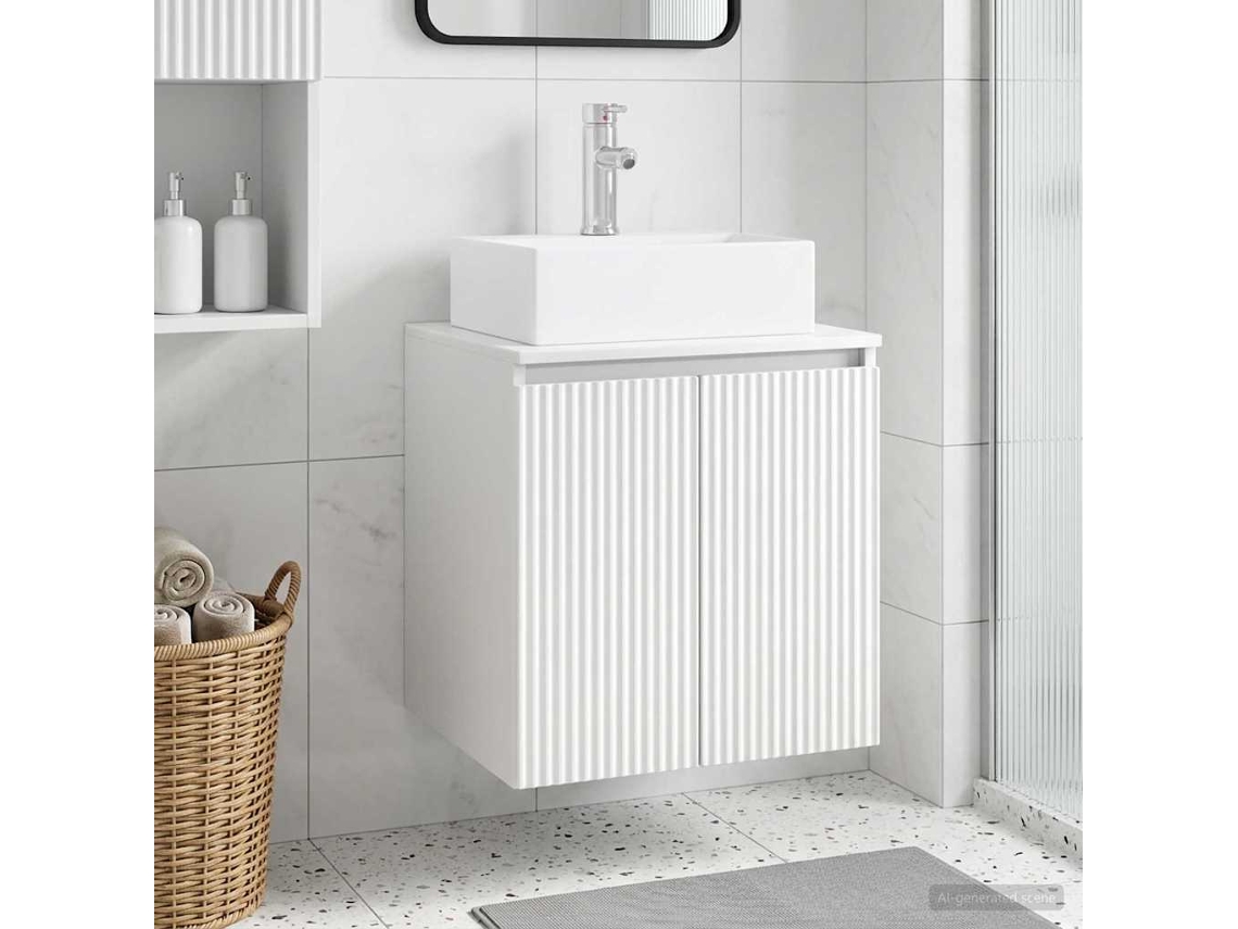 Vidaxl Vaidade Com Pia Suspensa Branco 49,5 X 41 X 62,5 Cm