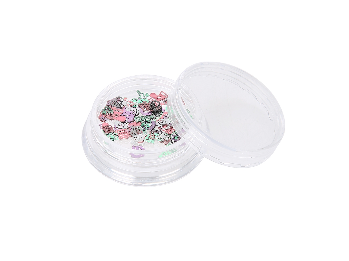Adornos De Uñas Con Lentejuelas, Glitter Y Copos De Nieve Navideños 3d Mixto Brillo