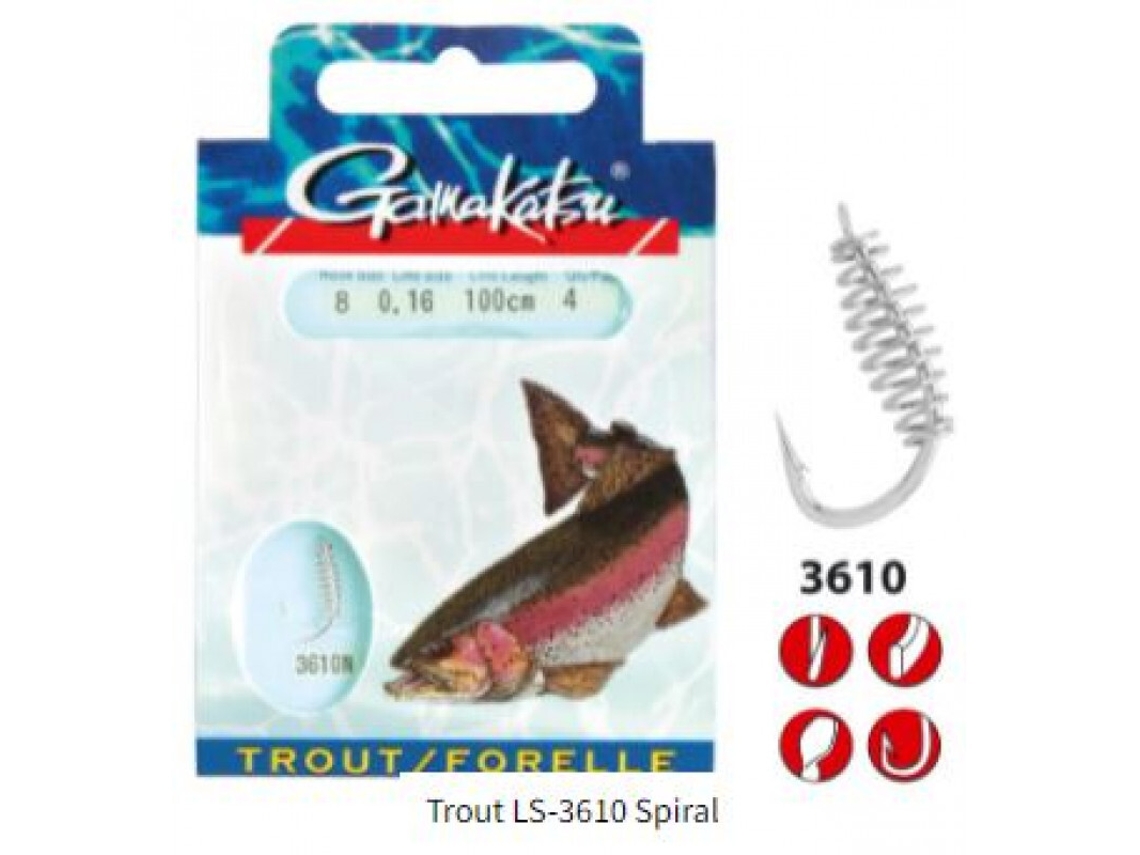 Conjunto de 4 Ganchos GAMAKATSU Ls-3610 100 Cm
