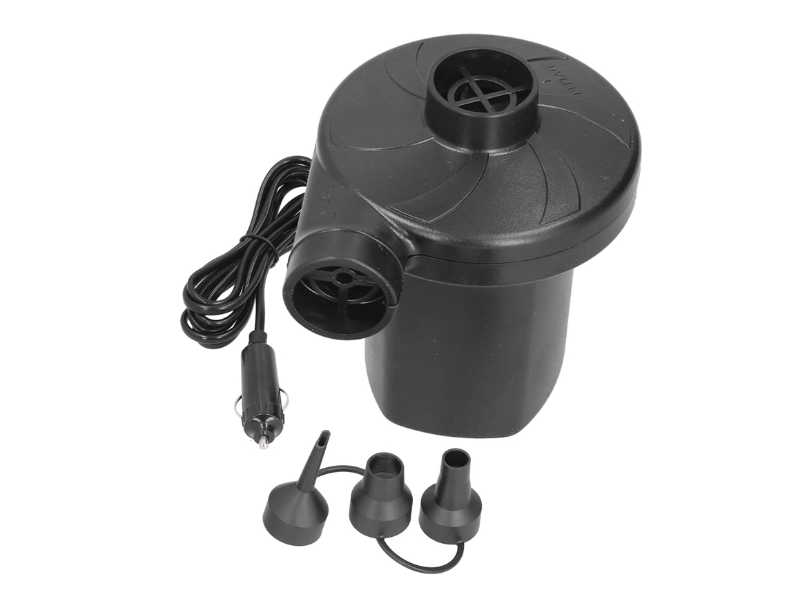 Bomba De Ar Elétrica Portátil 12v Abs Com 3 Bicos Potente