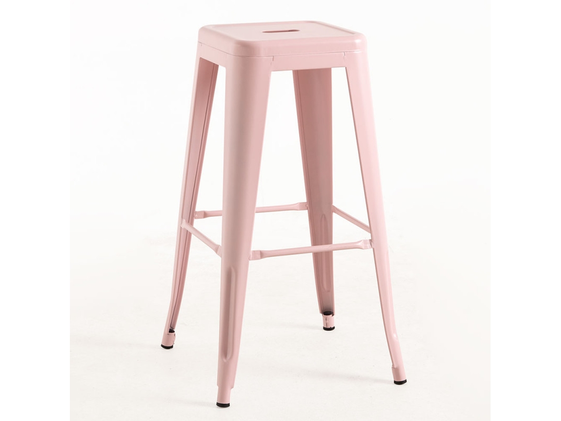 Banco Torix Alto 76 Cm - Algodão Doce Rosa