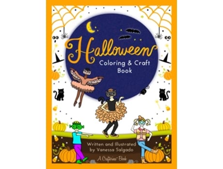 Livro Halloween Coloring Craft Book Crafterina® Book Series de Vanessa Salgado (Inglês)