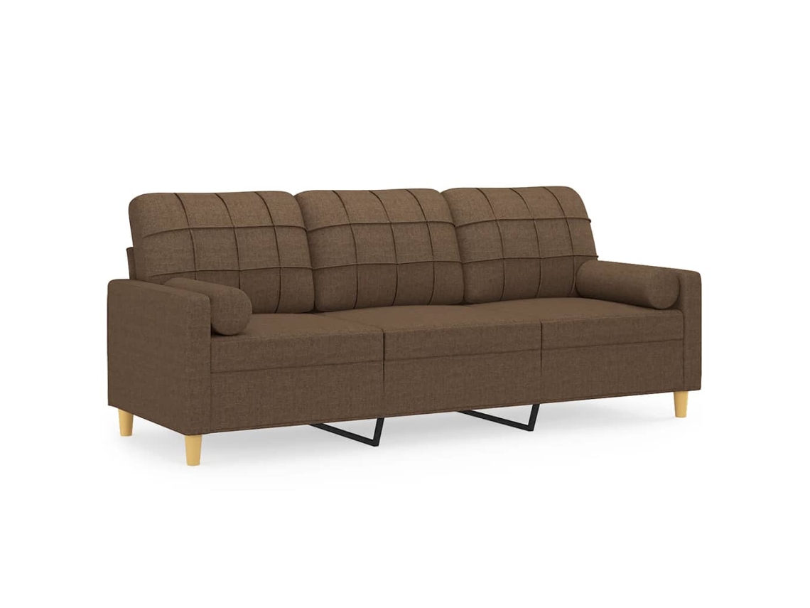 3-seater Sofa, 3-seater Sofas Vidaxl Marrom Tecido (n/a)
