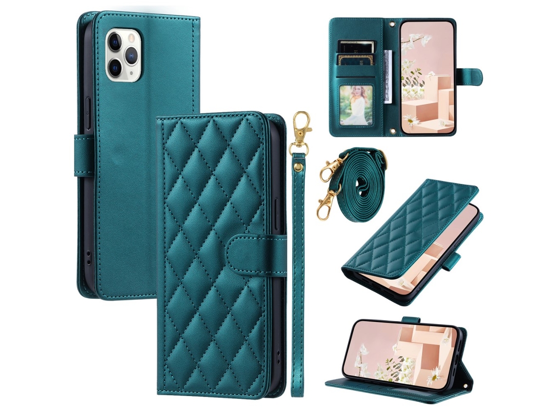 Capa Para Iphone 11 Pro Max Pele Sintética Verde