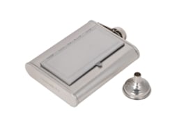 Case para Cigarros e Hip Flask de Aço Inoxidável com Funil | S/MARCA
