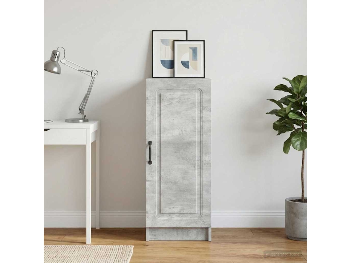 Vidaxl Buffet Cinzento Cimento 33 X 34,5 X 87 Cm Derivados De Madeira