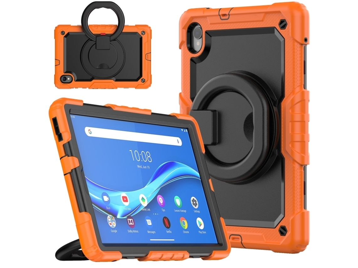 Capa Híbrida Silicone‑pc Com Suporte, Compatível Com Lenovo M10 Plus X606f