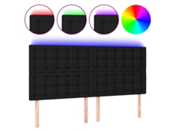 Led Headboard, Led Headboards Vidaxl Preto Tecido (160 X 5 X 118/128 Cm)