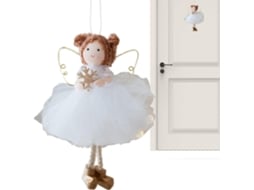 Enfeite Natal Árvore Delicada Pingente Douradas Varanda Jardim Campo Peitoril Janela Porta Estar Quarto Anjo - GOKOCO