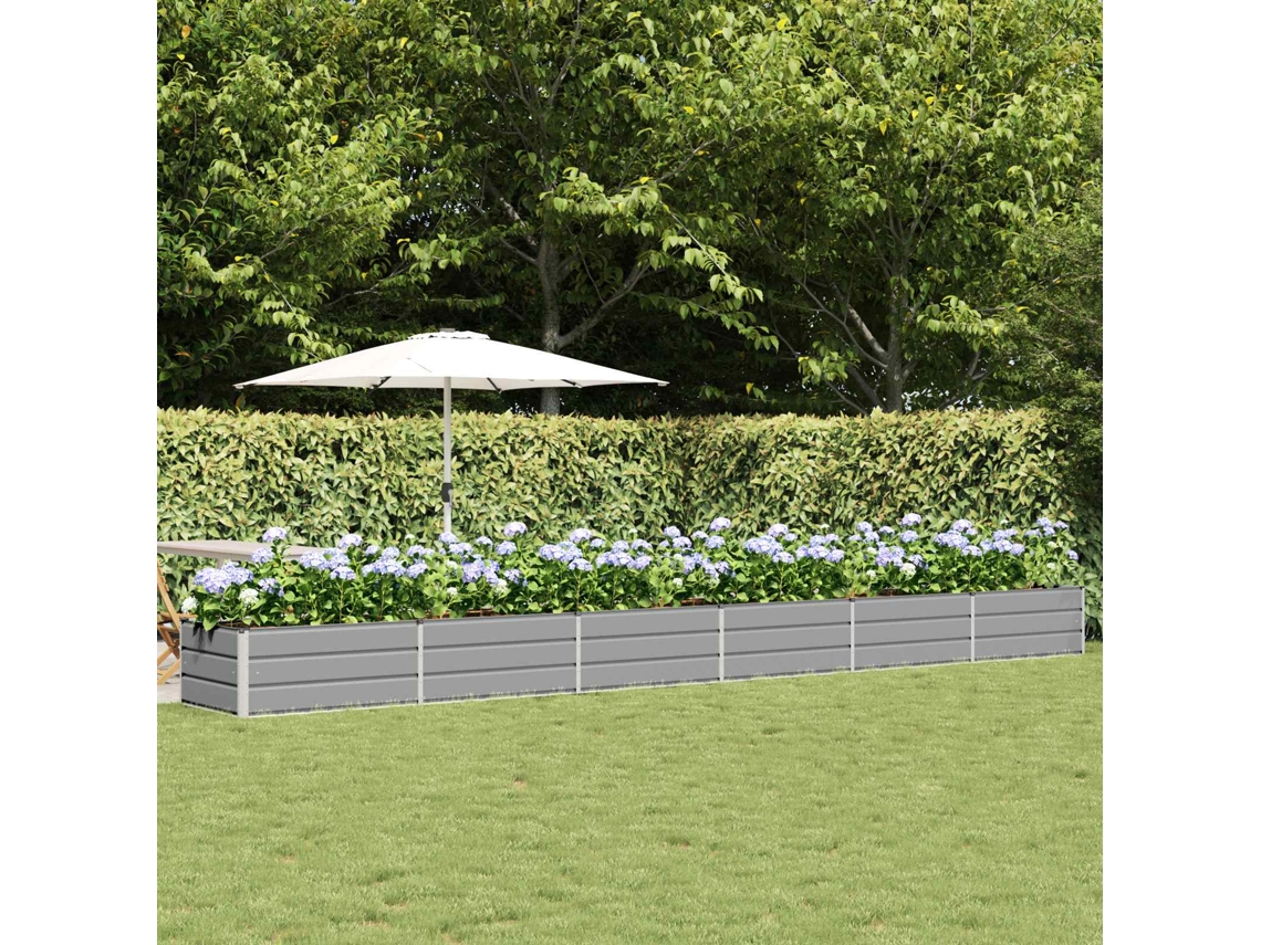 Vidaxl Floreira Cinzento-claro 600 X 80 X 45 Cm Aço