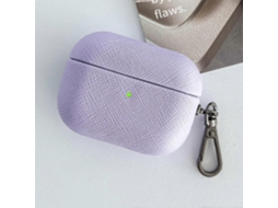 Lurelia Capa Protetora Para Airpods Pro Em Couro Com Gancho Roxo