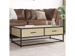 Vidaxl Mesa De Centro 100x50x35cm Deriv. Madeira/metal Carvalho Sonoma