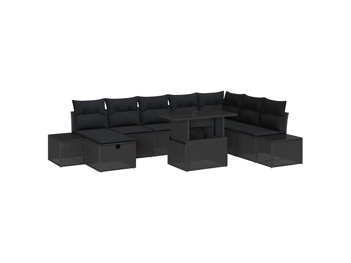 Maison Exclusive - Conjunto De Sofá De Jardim 11 Unid. Vime Pe