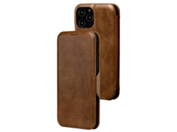 Capa Inch Para Iphone 13 Pro Pele Sintética Magnética Com Porta-cartões Castanho