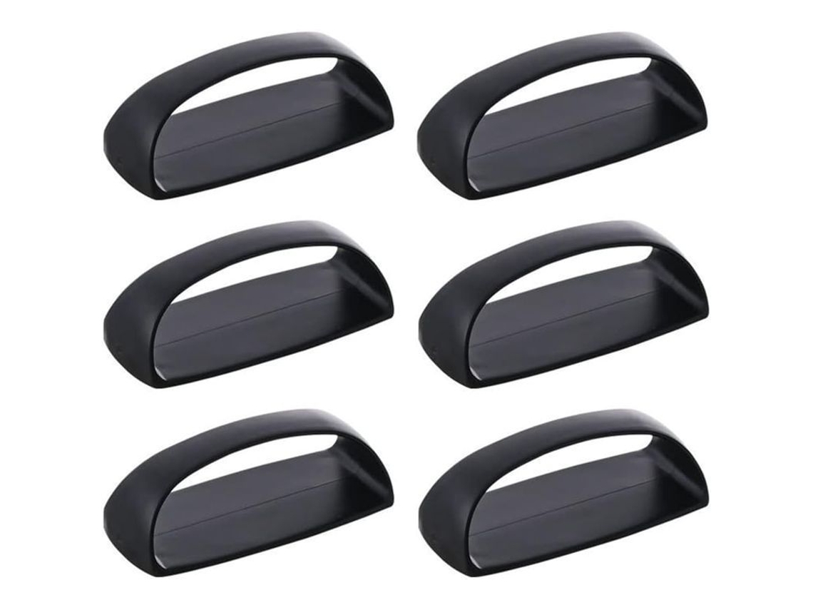 Mangas Autoadesivas para Armários, Gavetas, Geladeira, Portas de Vidro, Móveis (preto, 6 Peças) S/MARCA