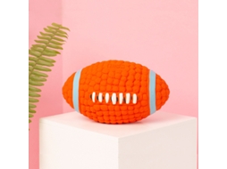Bola De Treinamento Borracha Resistente A Mordida 14 Cm Pet Grande Porte Estilo Rugby