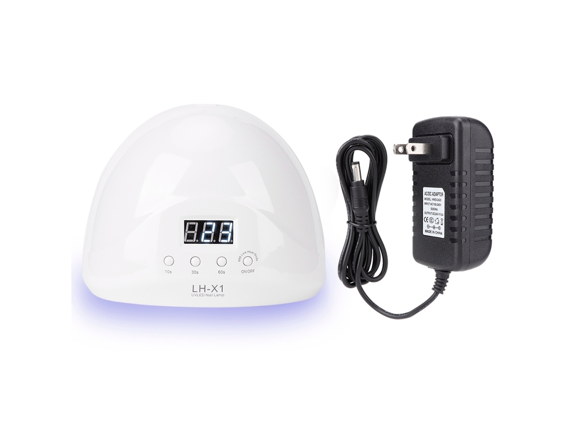 Lâmpada Led Profissional 52w Para Unhas Secador Rápido De Esmalte De Gel Manicura Branca