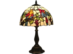 Abajur Tiffany, Abajur De Mesa Tiffany 30cm, Abajur De Cabeceira Criativo E Aconchegante Com Vitral Artesanal Para