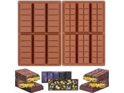Forma de silicone para chocolate - Antiaderente - 6 barras - Dubai (Conjunto com 2)