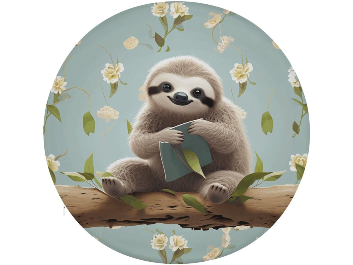 Almofada De Borda Para Computador, Almofada De Meditação Com Estampa Bicho Preguiça, Almofadas Para Cadeiras De Exterior