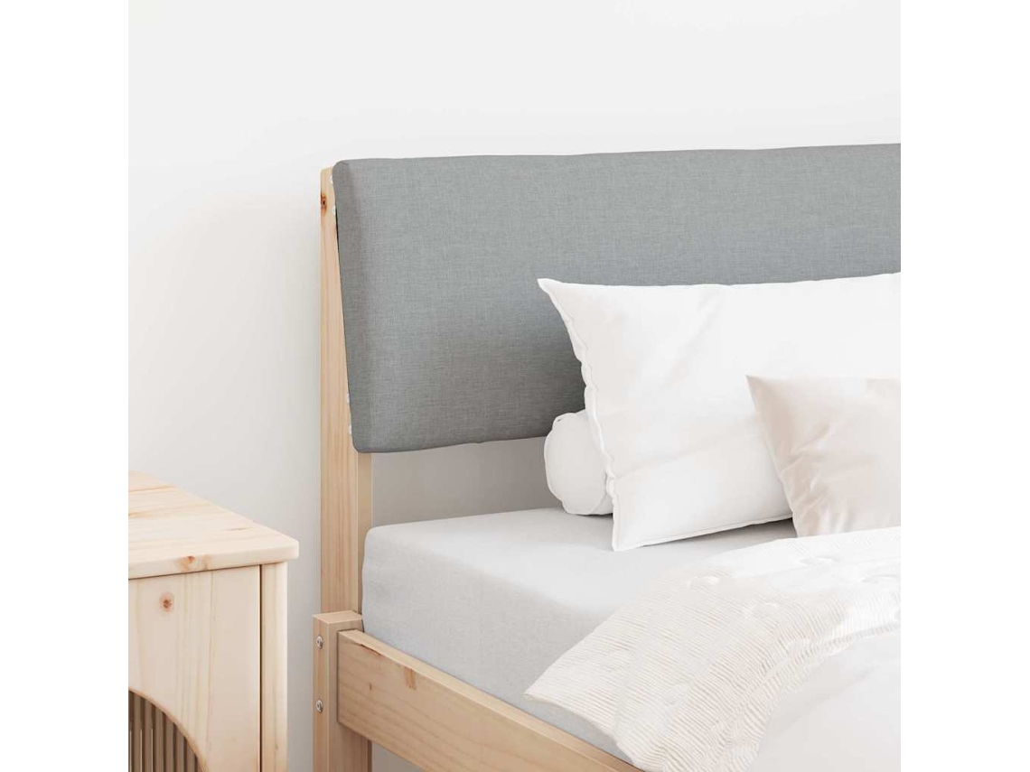 Vidaxl Cabeceira Estofada Cinzento-claro 90 Cm