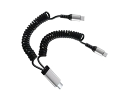 Cabo Usb-a Com Mola Espiral Para Carregamento De Celulares/tablets,