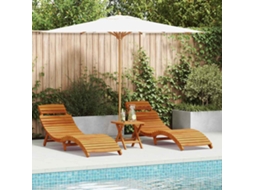 Vidaxl Espreguiçadeira 2 Pcs Castanho 55 X 184 X 64cm
