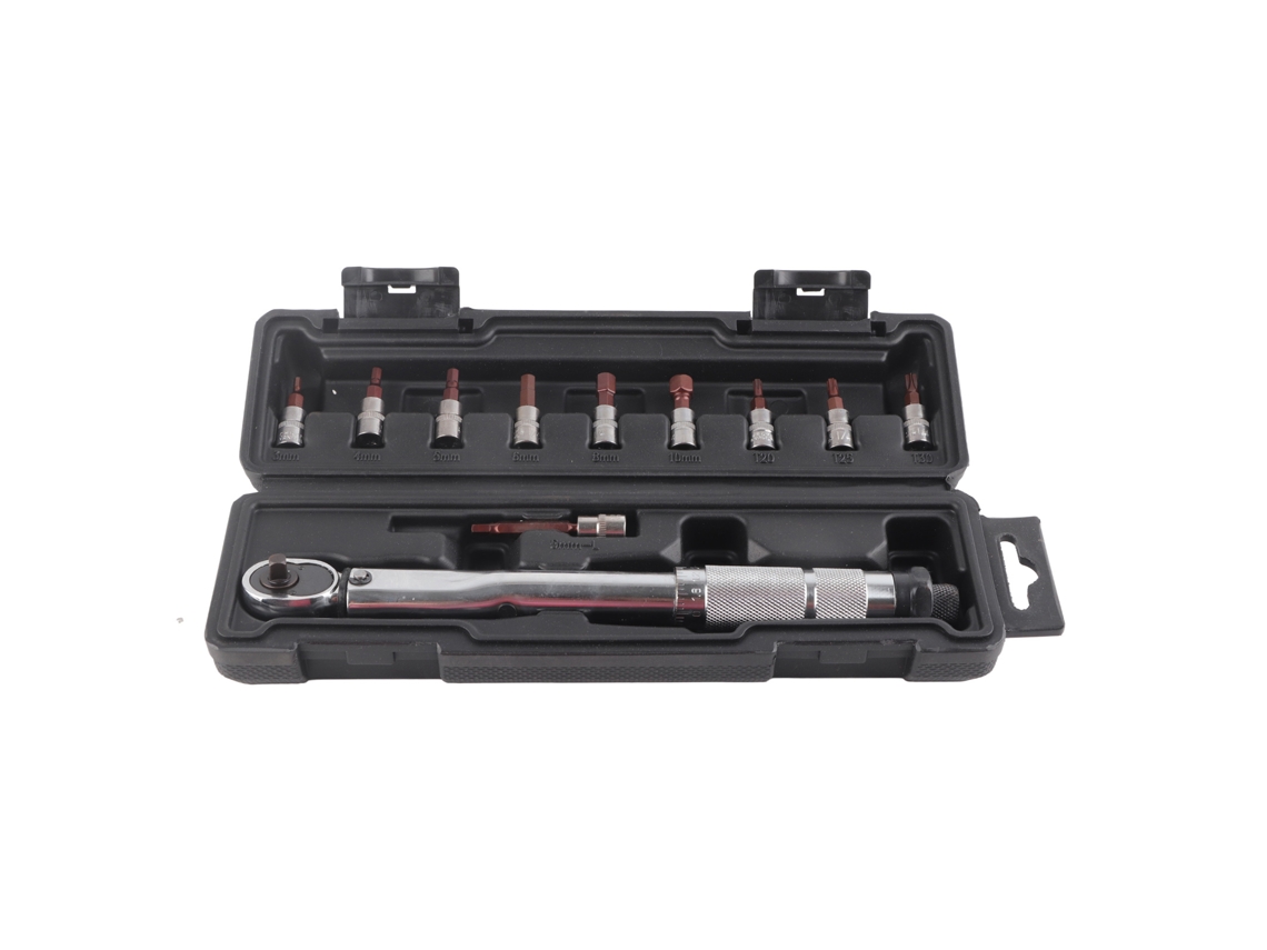 Conjunto de Chaves de Torção 11 Peças 1/4 72 Dentes