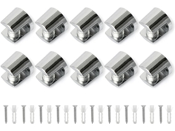 Conjunto De 10 Suportes Ajustáveis Em Liga Zinco Para Vidro, Com Base Plana, Ideais Para Prateleiras E Armários De