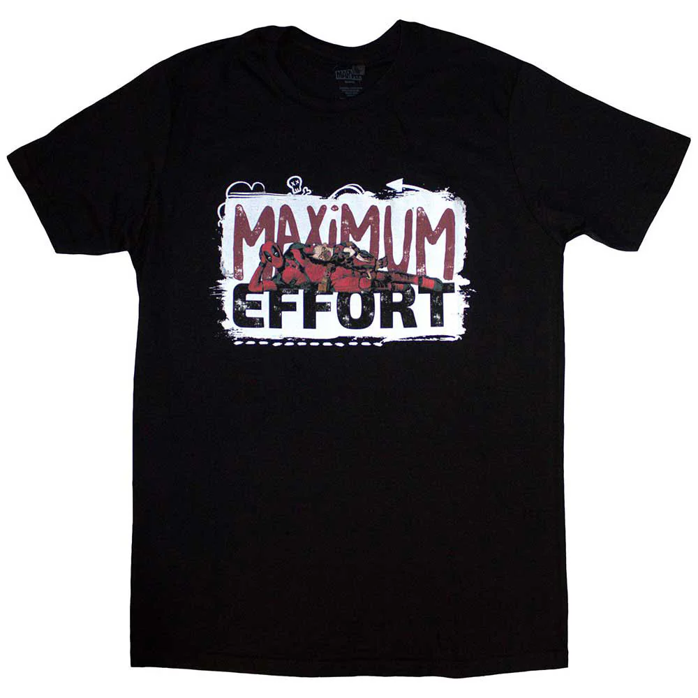 Rockinstone Marvel Comics Deadpool Maximum Effort T-shirt Classic（l）