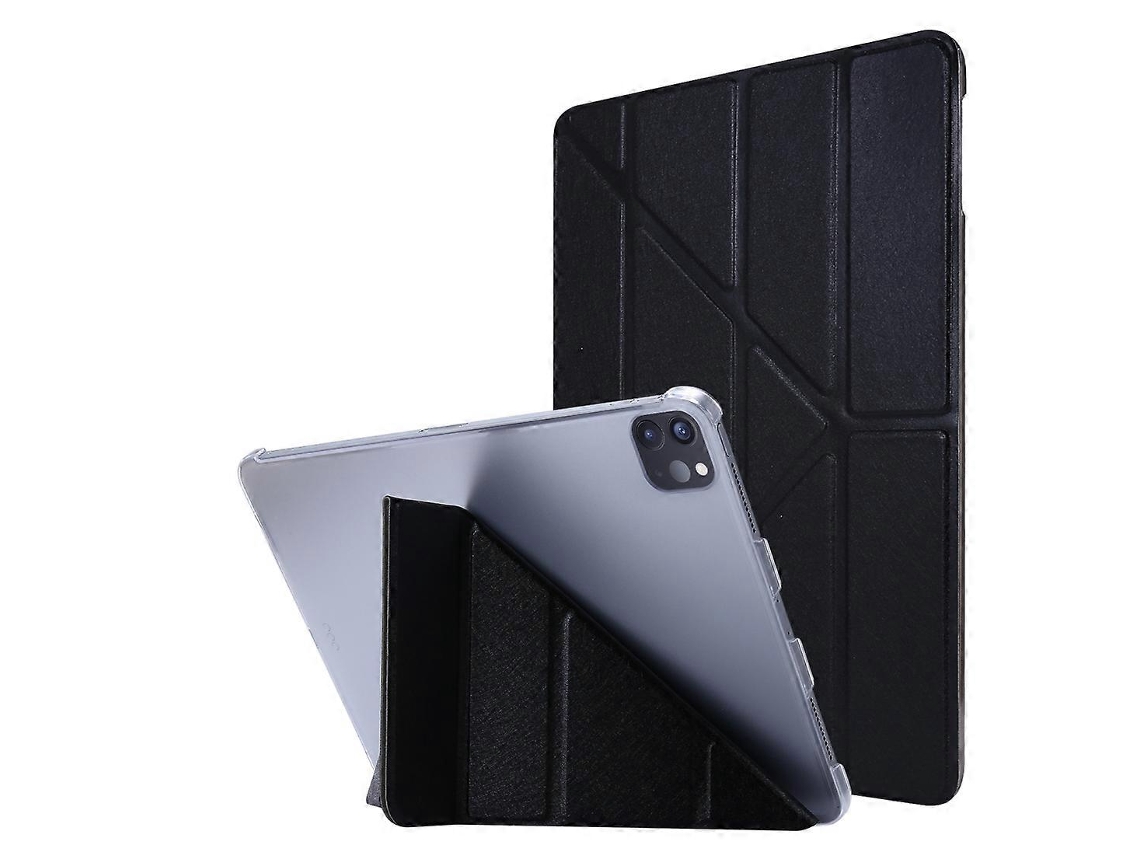 Capa de couro com textura de seda e deformação horizontal Webake para iPad Pro 11 (2020) com suporte triplo