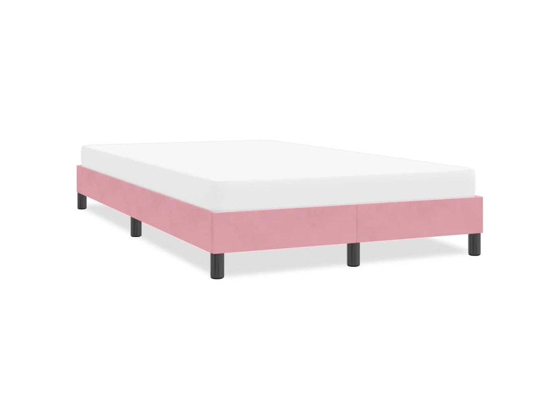 Vidaxl Estrutura De Cama Sem Colchão 120x220 Cm Veludo Rosa