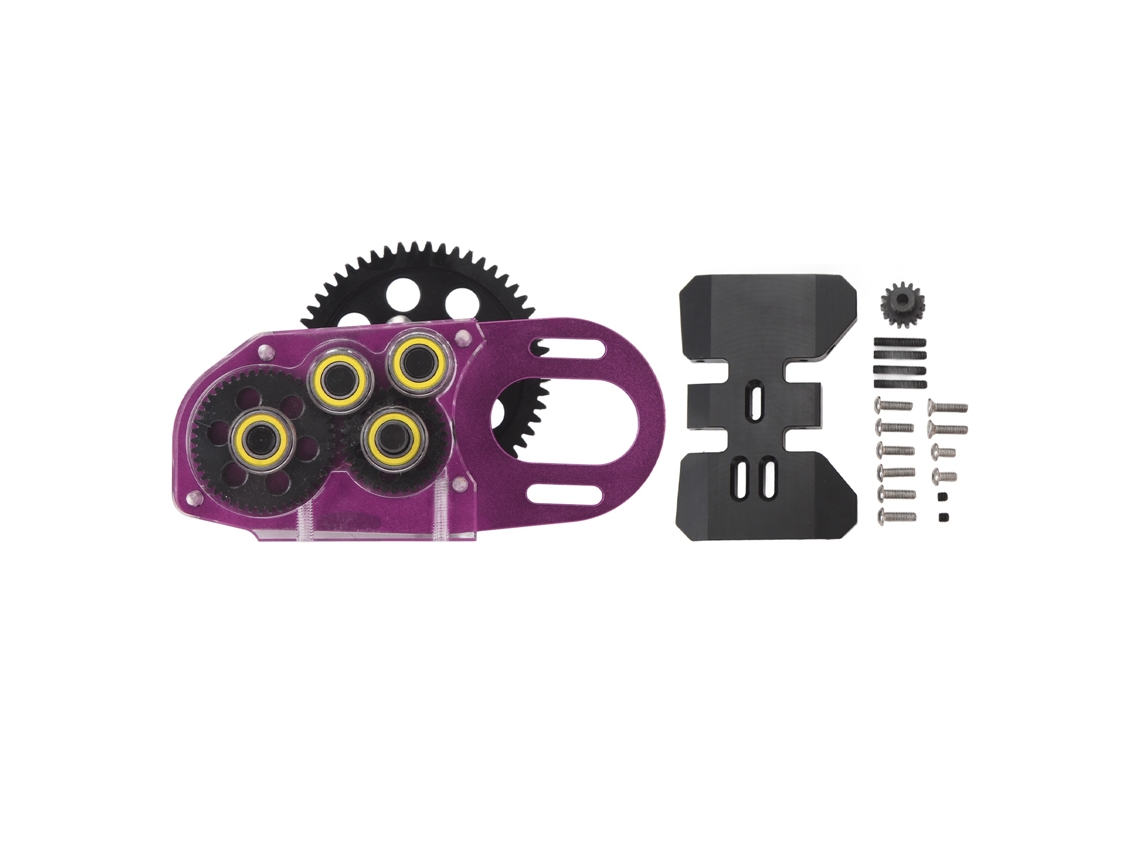 Caixa De Engrenagem 2low Com Motor Para Scx10 Ii Iii Capra Carro Rc 1/10 Leve Roxo