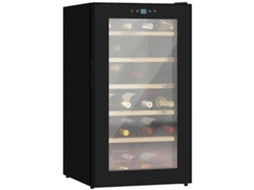 Adega De Vinho, Temperatura Ajustável, Capacidade Para 24 Garrafas, Preto