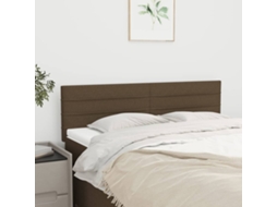 Vidaxl Cabeceiras Castanho-escuro 144x5x78/88 Cm Tecido