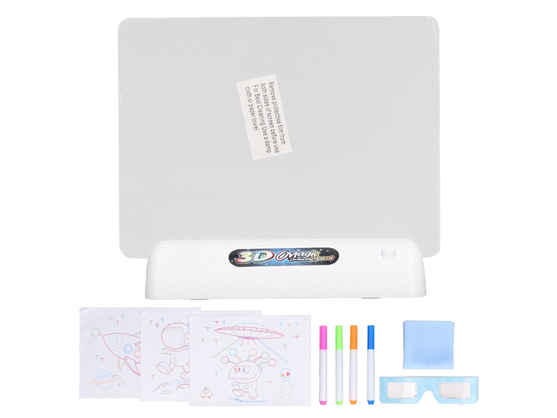 Primerox placa de Luz 3d Ultimate para Crianças Doodle Colorido e Seguro com Óculos 3d