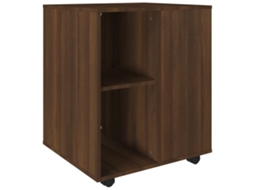 Rolling Cabinet, Rolling Cabinets Vidaxl Marrom Madeira Processada (n/a)