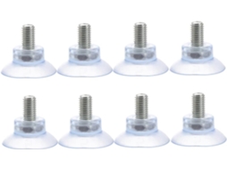 Aboofan Conjunto De 8 Ventosas Pvc Para Móveis, 8x13cm, Com Suportes De Parafuso