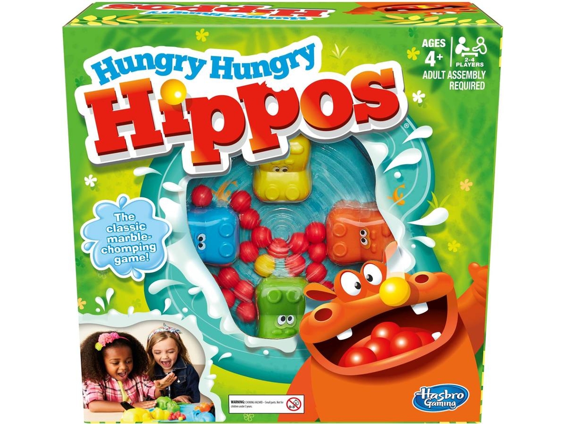 Jogo de Tabuleiro HASBRO Hungry Hungry Hippos (Idade Mínima Recomendada: 4 Anos)