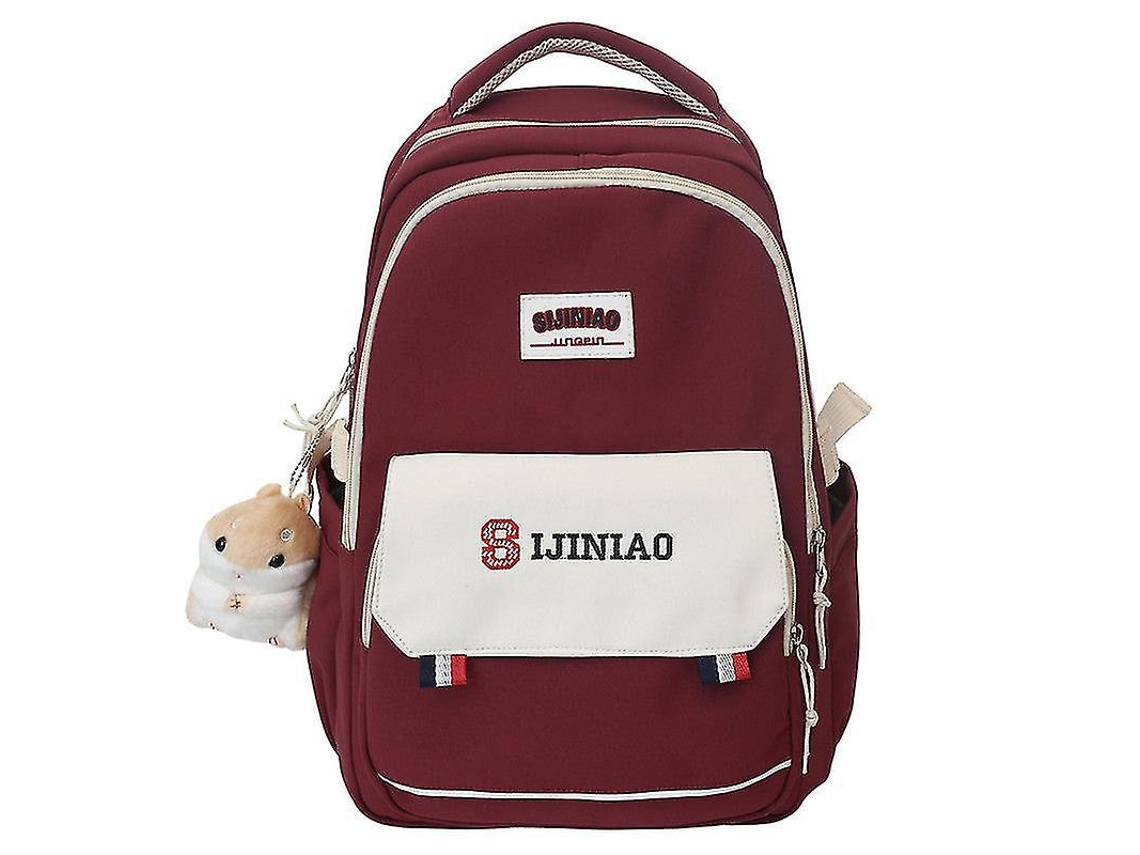 Mochila Feminina E Infantil, Bolsa De Ombro, Estilo Escolar, Estilo Estudante, Simples, Com Pingente.