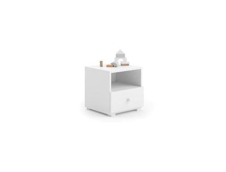Mesa de Cabeceira Branca EMI Branco (40x37x40.5cm)