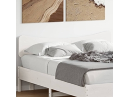 Cabecero de 150 cm en madera maciza de pino, color blanco.