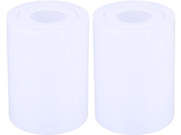 Conjunto De 2 Abajures Cilíndricos Leitosos De 95x130 Mm Para Soquete E27, Estilo Contemporâneo.