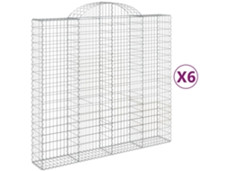 Gabion Basket, Gabion Baskets Vidaxl Prateado Ferro (200 X 50 X 180/200 Cm)
