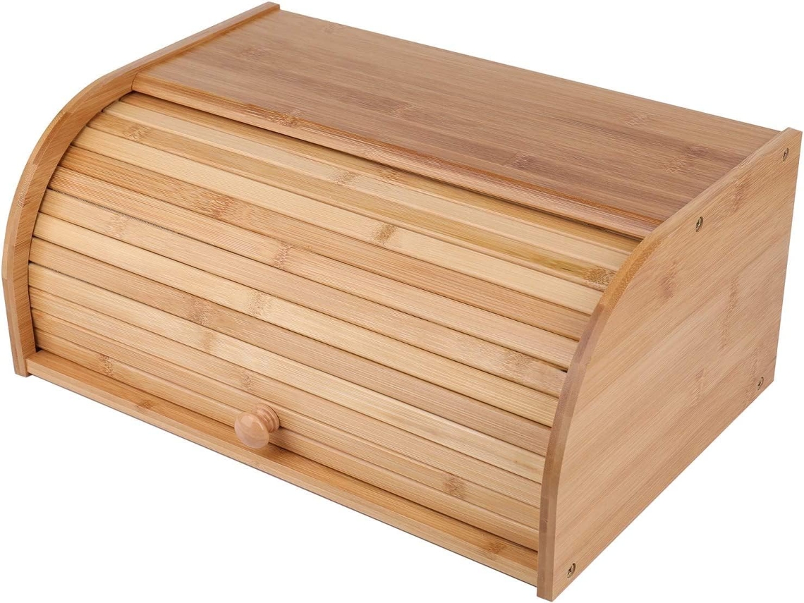 Caixa Para Conservar Pão, 40 × 27 × 18 Cm, Com Tampa, Para Bancada, Cozinha E Armazenamento Doméstico
