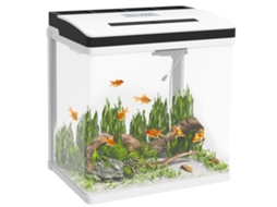 Aquário de Vidro com Filtro, Tampa e Luz Led para Peixes, Capacidade 28l,, 38 X 26 X 39,5 Cm Branco
