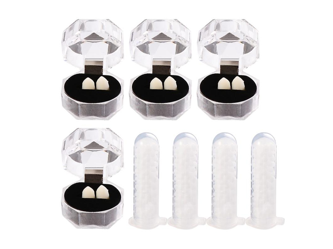 4 Pares de Dentes Falsos de Halloween ALLINLESS